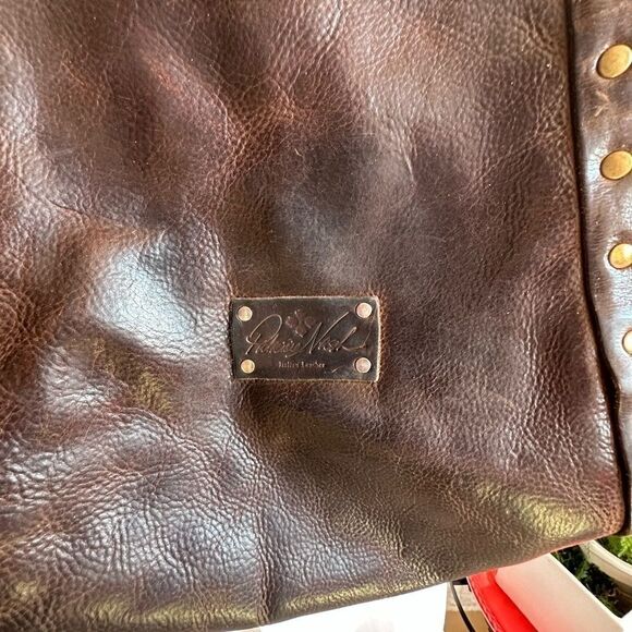 PATRICIA Nash Distressed Leather Tote Benvenuto Chocolate dark chocolate - Picture 4 of 15